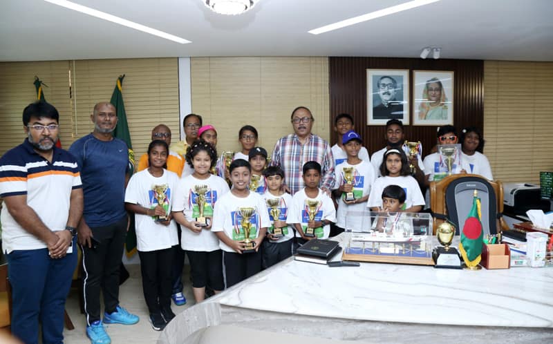 জুনিয়র টেনিস প্রতিযোগিতায় ১৬টি পুরস্কার জিতেছে রাজশাহী